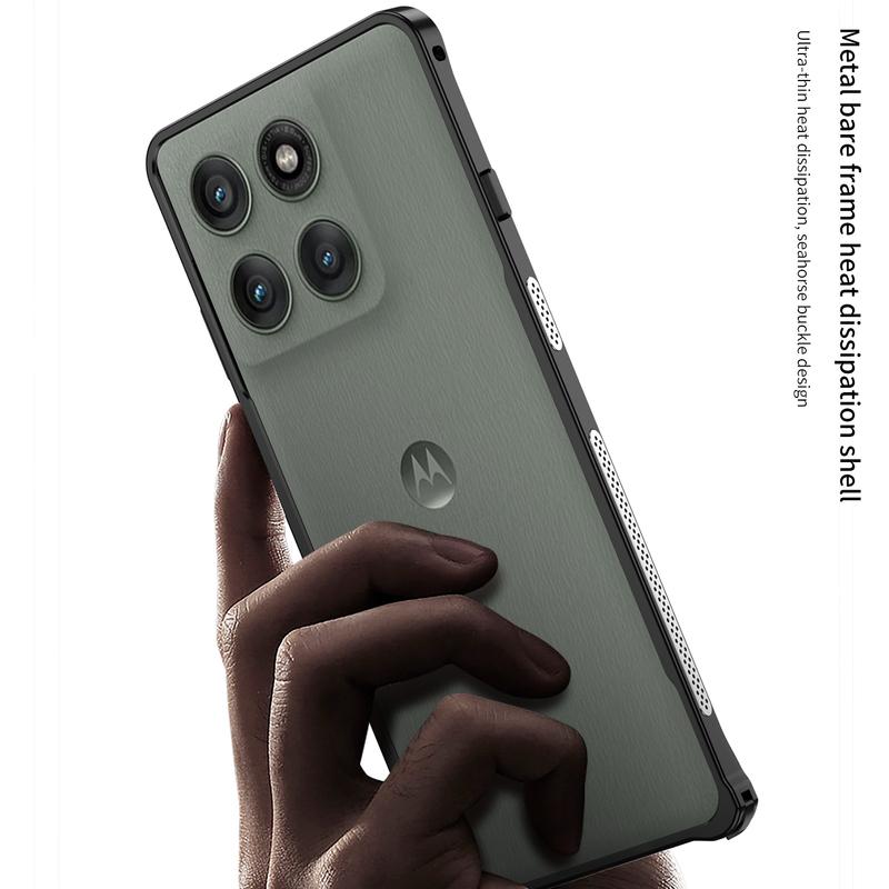 Чехол для Motorola Edge60 Pro Простая рама из алюминиевого сплава Приятная для кожи Ударопрочный чехол для MOTO Edge 60 Pro Funda