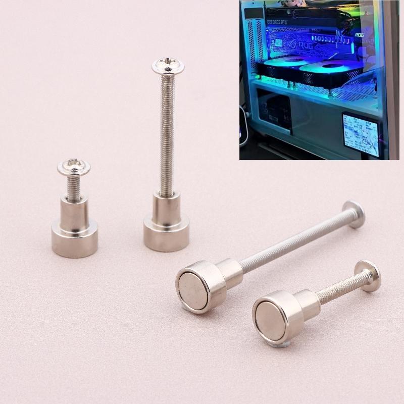 Desktop PC Case Fan Magnetic Screws 4Pcs Robust Nut Fixing For Chassis Cooling Quick Setup