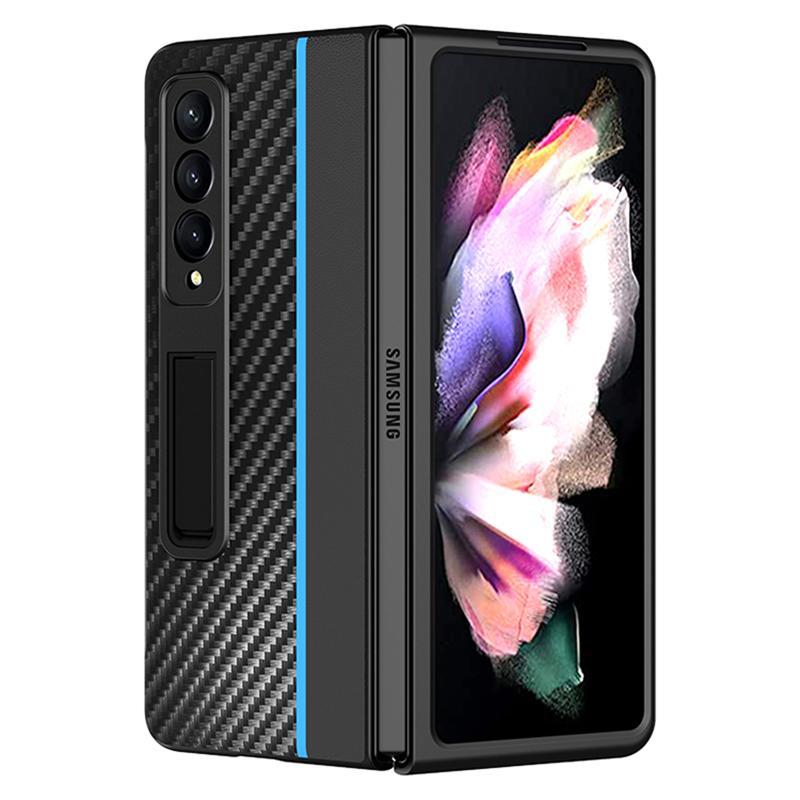 Откидной складной чехол из углеродного волокна для Samsung Galaxy Z Fold 4 Fold 3 Flip 3 Flip 4 Fold4 Тонкий противоударный магнитный чехол-подставка