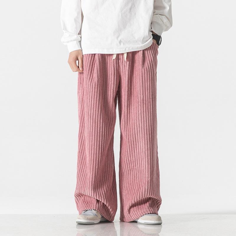 Autumn and Winter Large Size Japanese Retro Men's and Women's Casual Pants Straight-leg Pants Wide-leg Pants