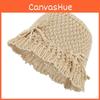 Korean Style Striped Knit Cap With Sunshade And Adjustable Fit For All Seasons