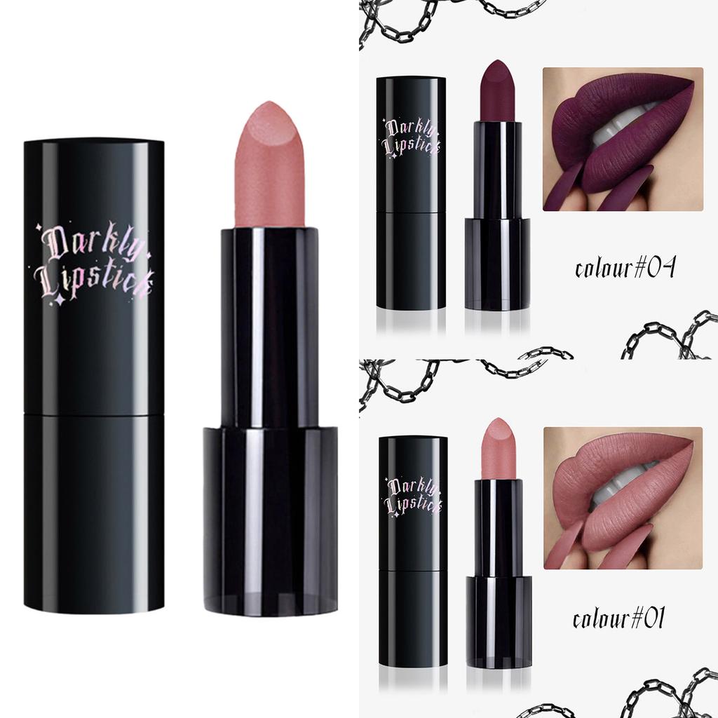 1 шт. Хэллоуин Матовая помада Стойкий Водостойкий Цвет для губ, Кремовая Гладкая Высокопигментированная Помада для Ежедневного Макияжа и Косплея