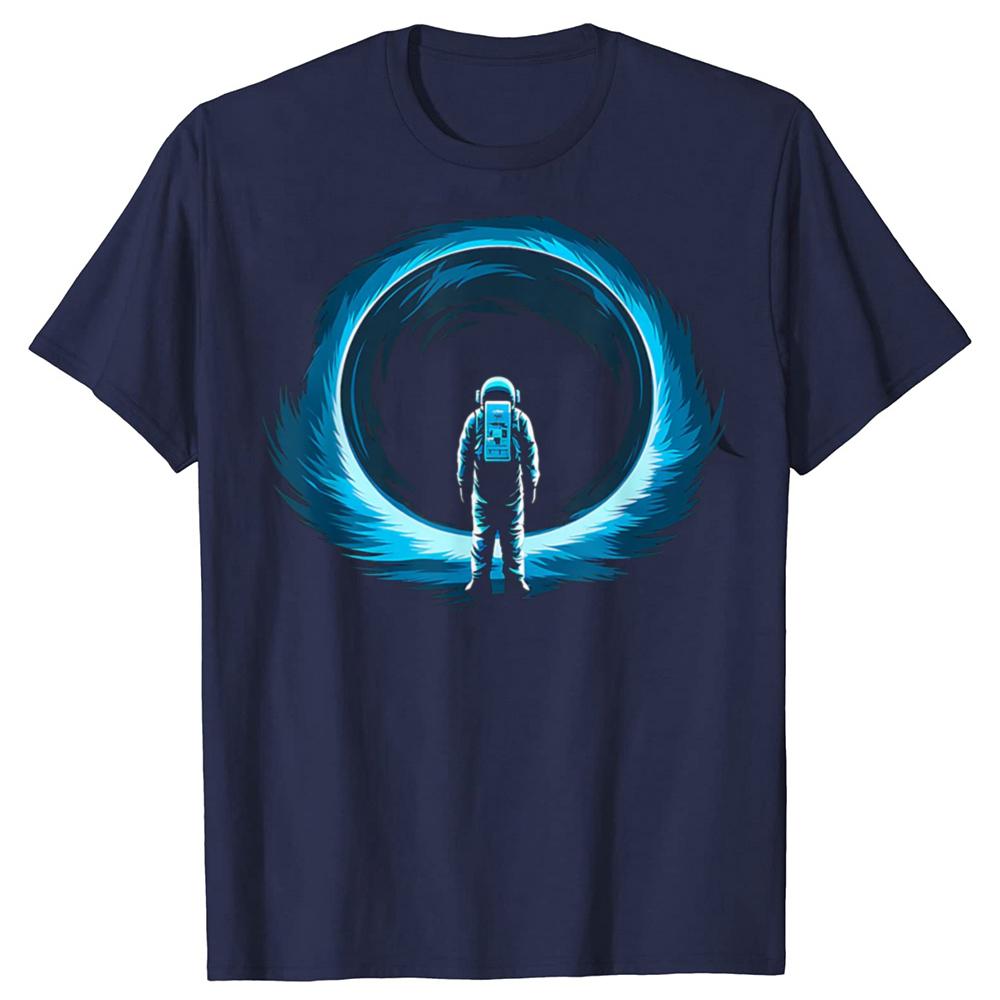 Funny Black Hole Physics Universe Graphic T Shirts Men Cotton Humor Streetwear Tee Shirt Short Sleeve Unisex Loose Clothing