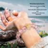 Women's High-End Strawberry Quartz & Golden Rutilated Quartz Crystal Bracelet