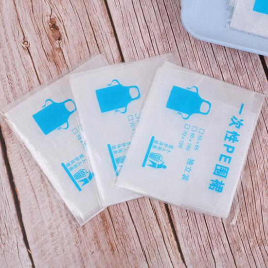 50 шт./пакет одноразовые фартуки унисекс широкое применение высокая прочность универсальные многоцелевые регулируемые ужин пластиковые принадлежности для ресторана