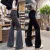 Gray Micro-pull Pants Women's Autumn New High-waisted Casual Lazy Loose and Thin Sports Horn Pants