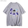 Футболки с милыми мультяшными аниме-футболками Omori, удобная модная футболка с мангой, 100% хлопок, футболка с коротким рукавом Harajuku для мужчин и женщин