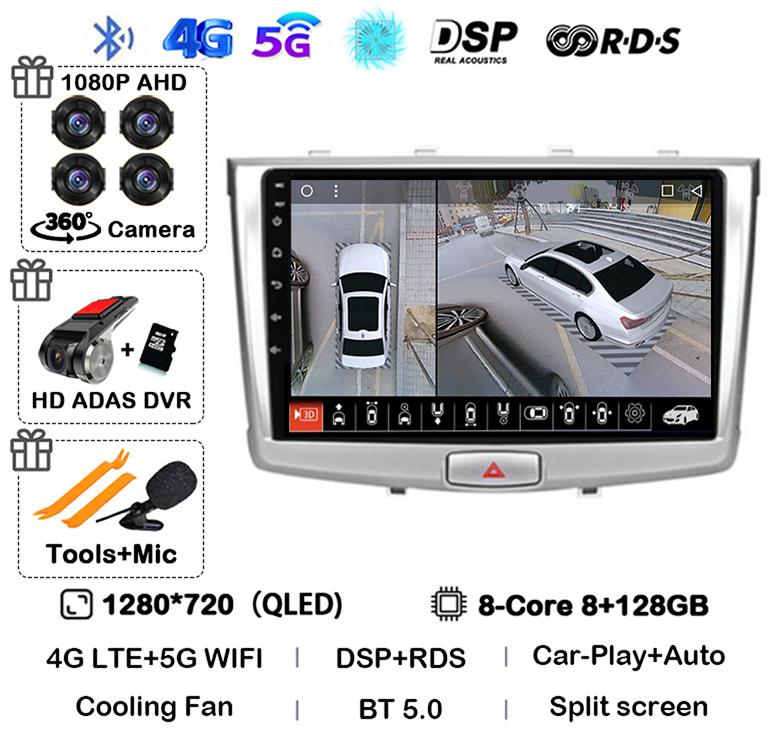 Android 14 Carplay Auto WIFI+4G Для GREAT WALL Hover Haval H6 2016 2017 2018 Автомагнитола Мультимедийный плеер Навигация Стерео GPS