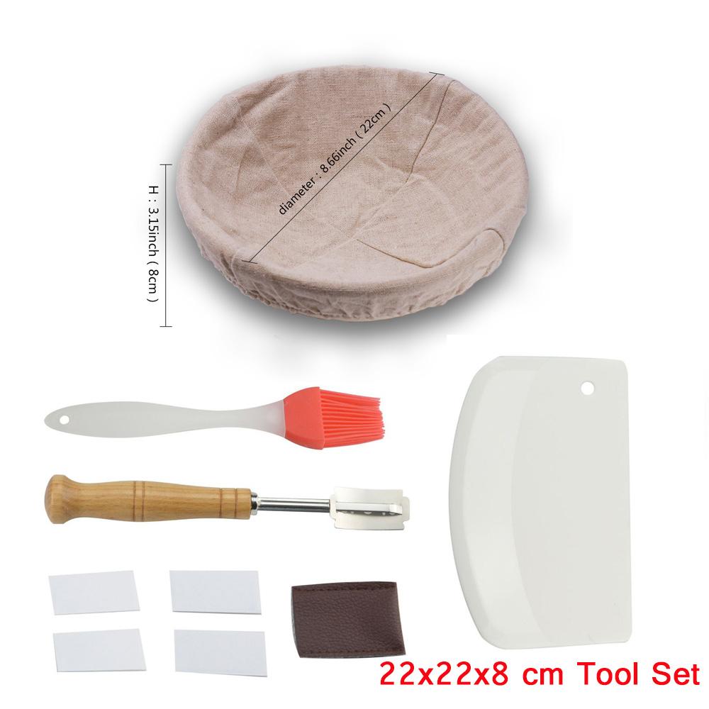 Набор инструментов для выпечки, овальная корзина из ротанга ручной работы, изогнутый нож для хлеба, расстойка, расстойка теста, Banneton Brotform, ферментация