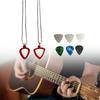 Guitar Pick Holder Necklace ,Guitar Plectrum Pendant ,Double Sided Picks Storage for