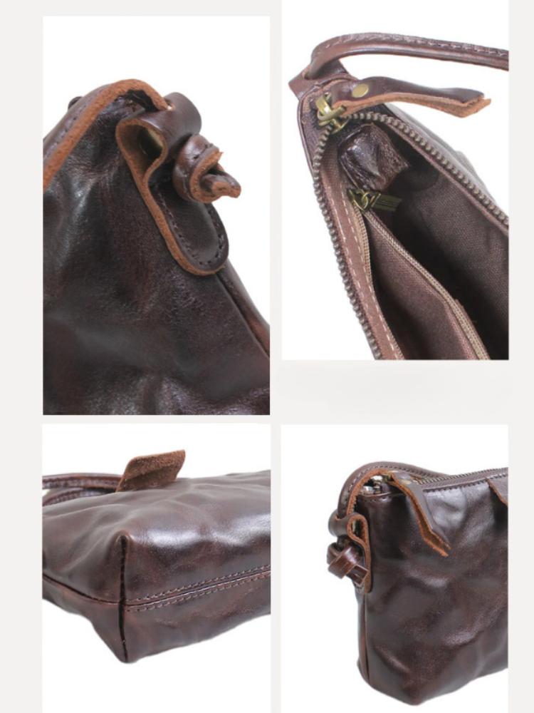 Johnature Универсальная и минималистичная маленькая сумка кроссбоди из натуральной кожи, однотонная, из мягкой коровьей кожи, мини-сумка на плечо