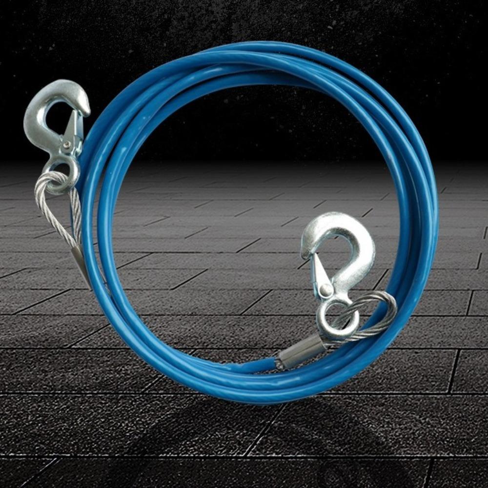 Steel Emergency Rope Wear Resistant Steel Wire Traction Roping Secure Trailer Rope Car Rescue Tool
