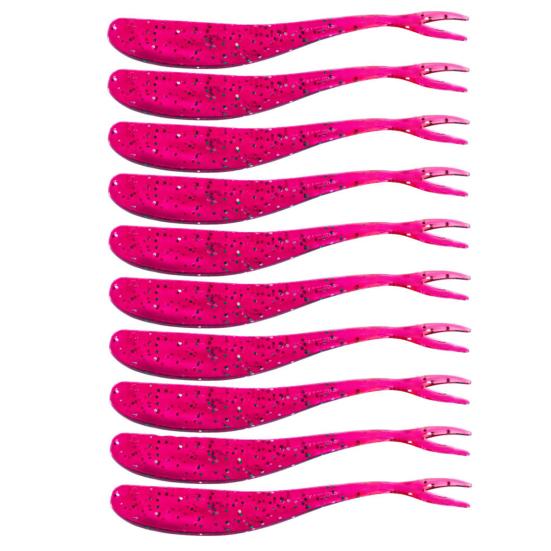 10 шт. 7,5 см Мягкая приманка Двойные раздвоенные хвосты Реалистичная Гибкая Длинная Цветная Пресноводная Морская вода Универсальная Искусственная Рыболовная приманка Свимбейт