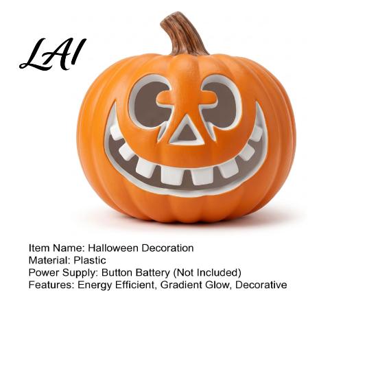 Decorative Party Accents LED Halloween Pumpkin Light Light Up Jack O Lantern Decor Color Spooky Festival Atmosphere Gradient Glowing Lamp