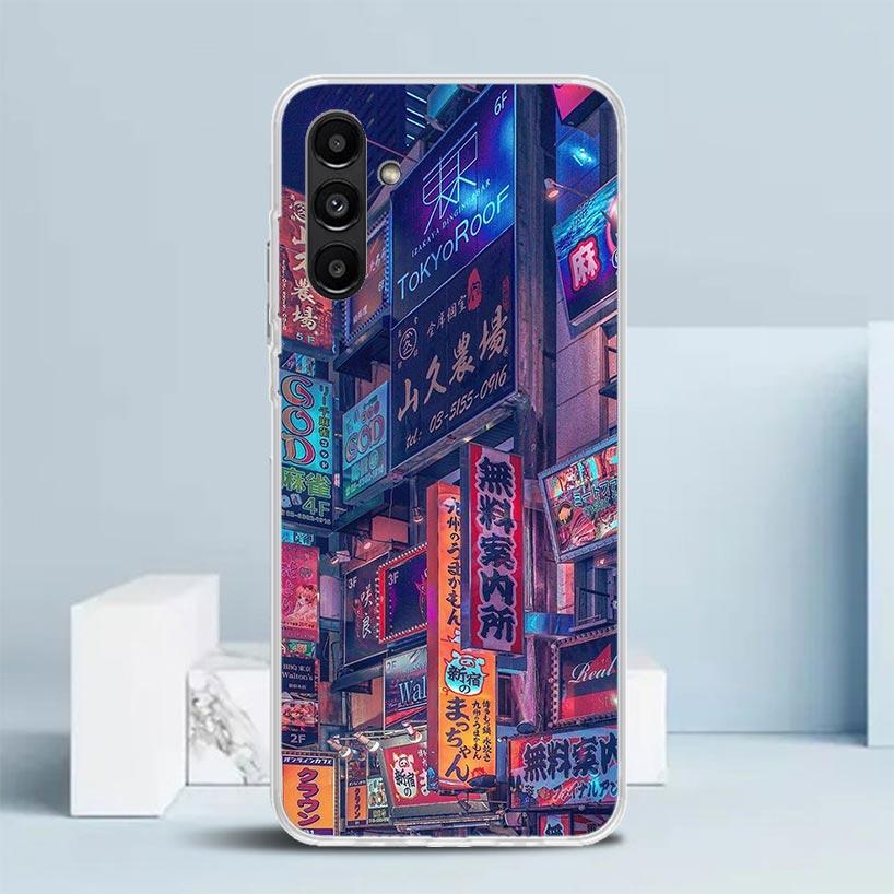 Эстетичная Аниме Пейзажная Обложка для Samsung Galaxy A17 A37 A57 A16 A26 A36 A56 A15 A14 A55 Чехол для Телефона A13 A53 A25 A35 A24 A34 A23