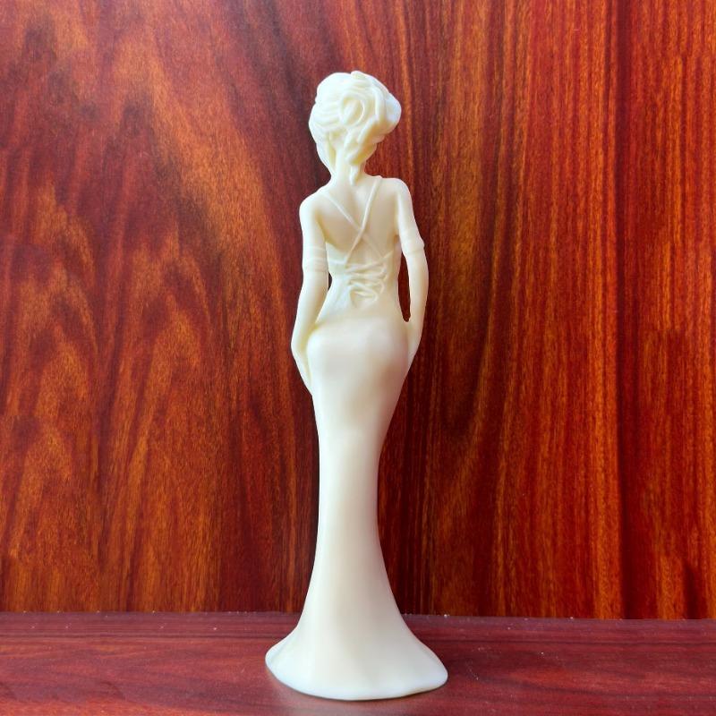 1pc Creative Tagua Carved Figure Statue 20cm Beauty Craft Decoration Home Accessories