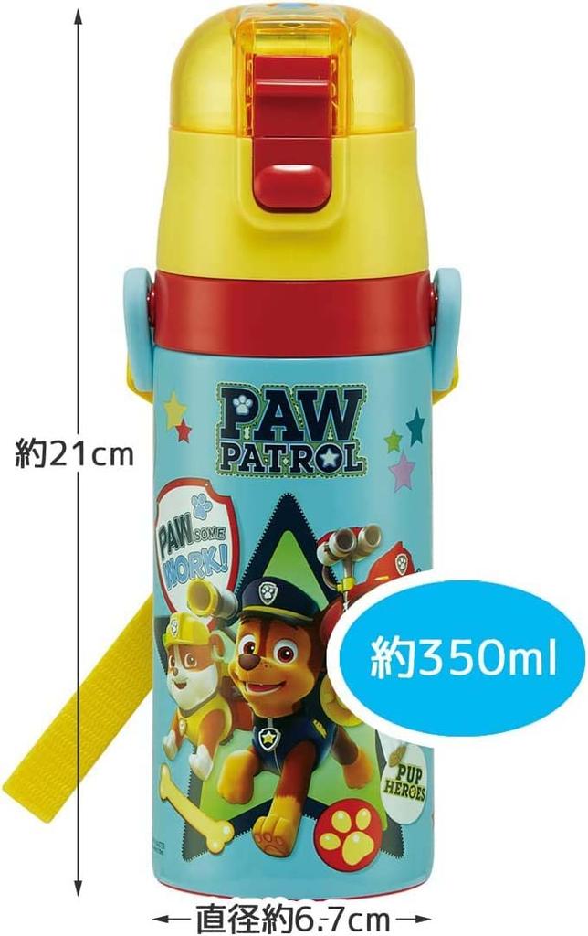 Skater 2WAY Stainless Steel Kids Water Bottle with Cup 350ml Paw Patrol Boys Children's SKDC3-A