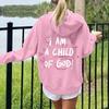 Womens Graffiti Letters Print Loose Hoodie Tops Blouse Sweatshirt Casual Long Sleeve Pullover Tops