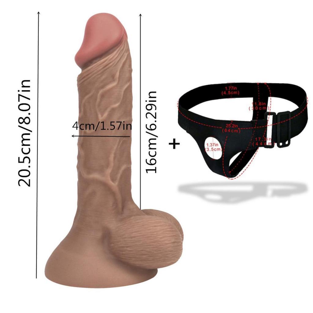 Harness Strap-On Realistic Dildos Anal G-spot Stimulation Prostate Massager Adult Sex Toys for Women Couple Lesbian