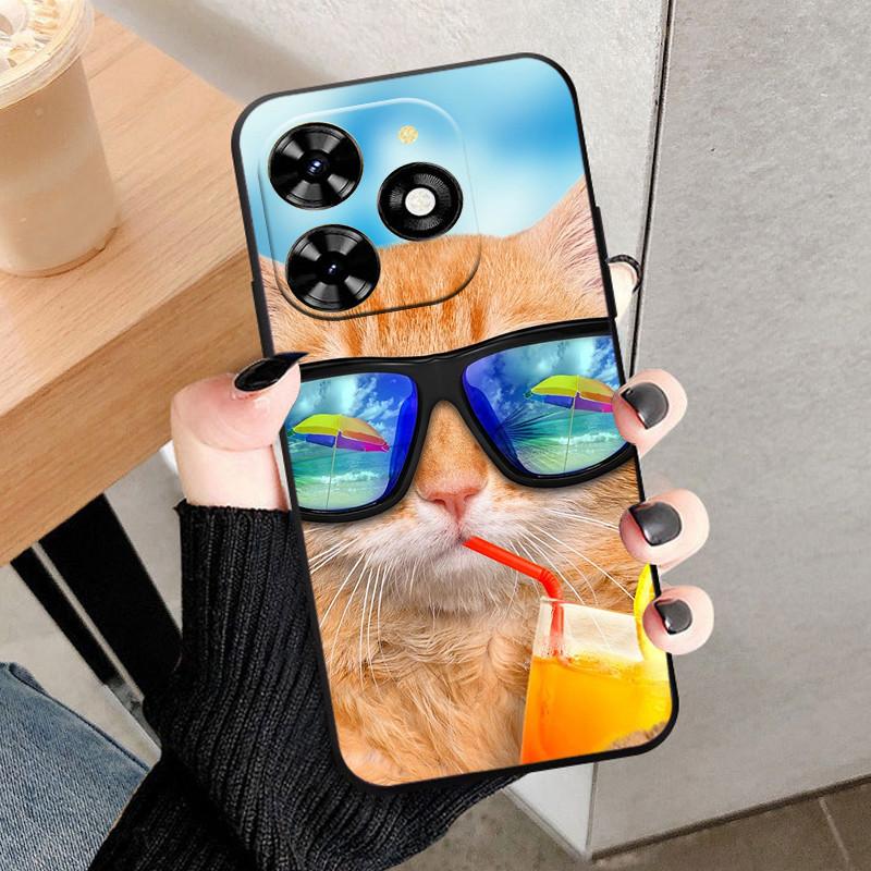 Чехол для Infinix Hot 40 Pro 40i Черный Мягкий Силикон ТПУ Защитный Чехол для Телефона Для Infinix Hot 40i Fundas Оболочка Hot40 Pro Coque