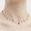ins colorful drip cherry zircon pendant necklace Spice girl choker explosive item necklace