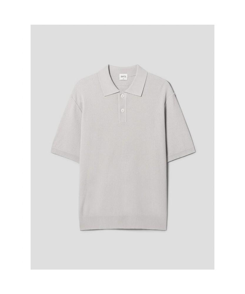 SHIFT.G Cool Summer Polo Neck Sweater Light Gray