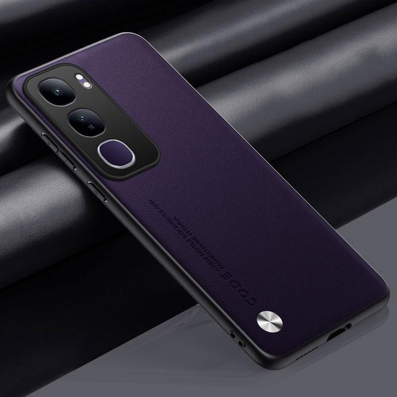 Однотонный кожаный чехол для VIVO Y19S Y300 Pro Y76 Y37 Y28 Y18 Y03 Y17S Y16 Y35 Y21 Y21S Y33S Жесткий защитный чехол для телефона