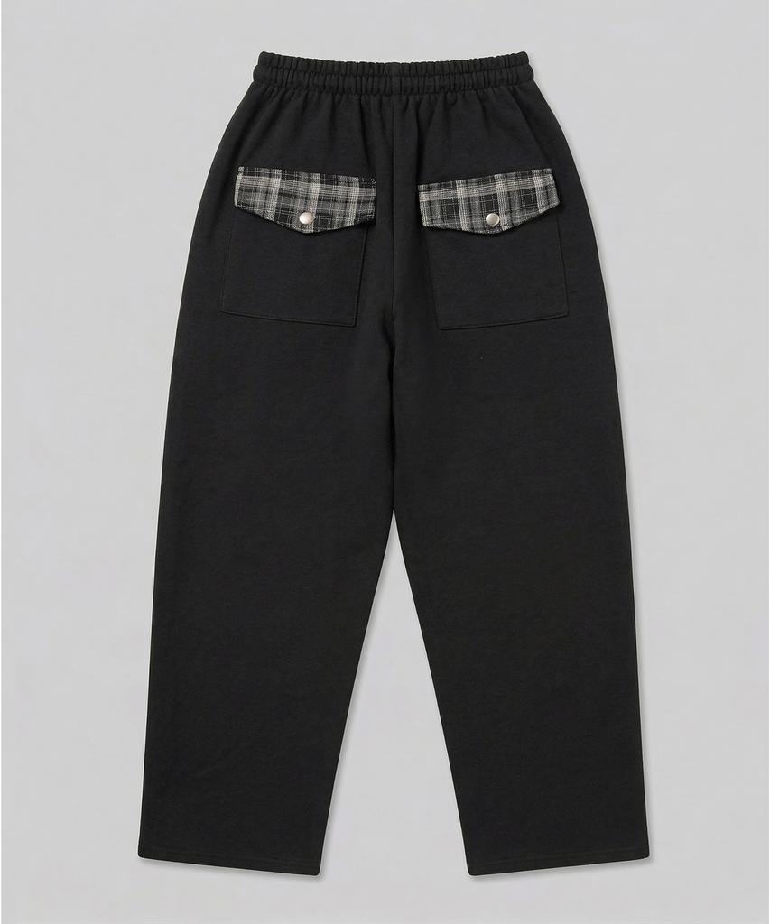CHICKS Check Point Balloon Sweatpants Black
