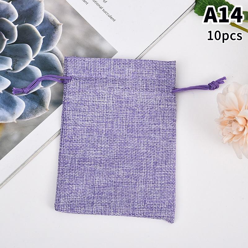 10 шт. 10X14 см джутовый подарочный мешочек ручной работы натуральный мешочек хлопок лен подарочная упаковочная сумка мешочек для хранения ювелирных изделий