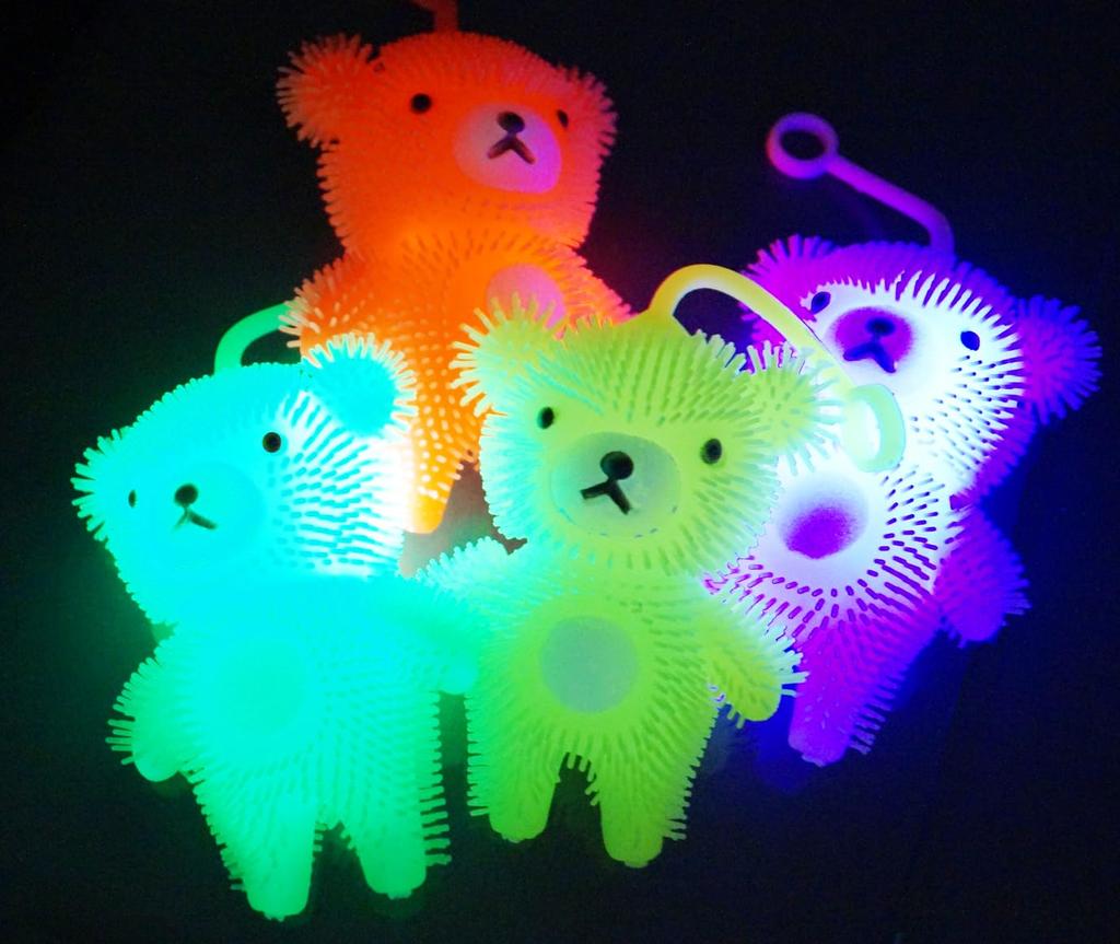 Flash Bear with Original Stickers Summer Yo-Yos (12-pack) [Light-up Toys, Prizes, Events, Kids' Parties, Festivals, Fairs, Toys, Festivals, Glow-Up