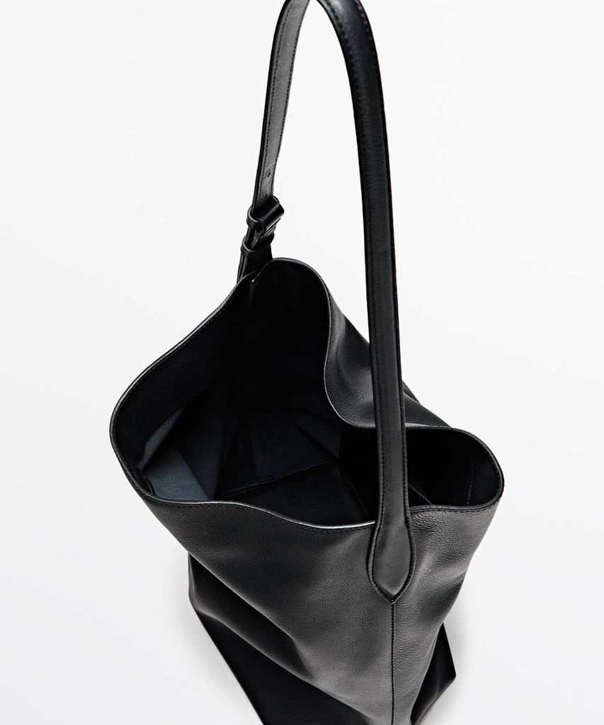 Massimo Dutti Napa Leather Bucket Bag