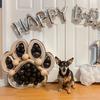 1 шт. 64 см Сделай сам Рамка с собачьими лапами Картон КТ Без шаров Декоративный элемент для вечеринки в честь дня рождения питомца, для украшения вечеринки, юбилея