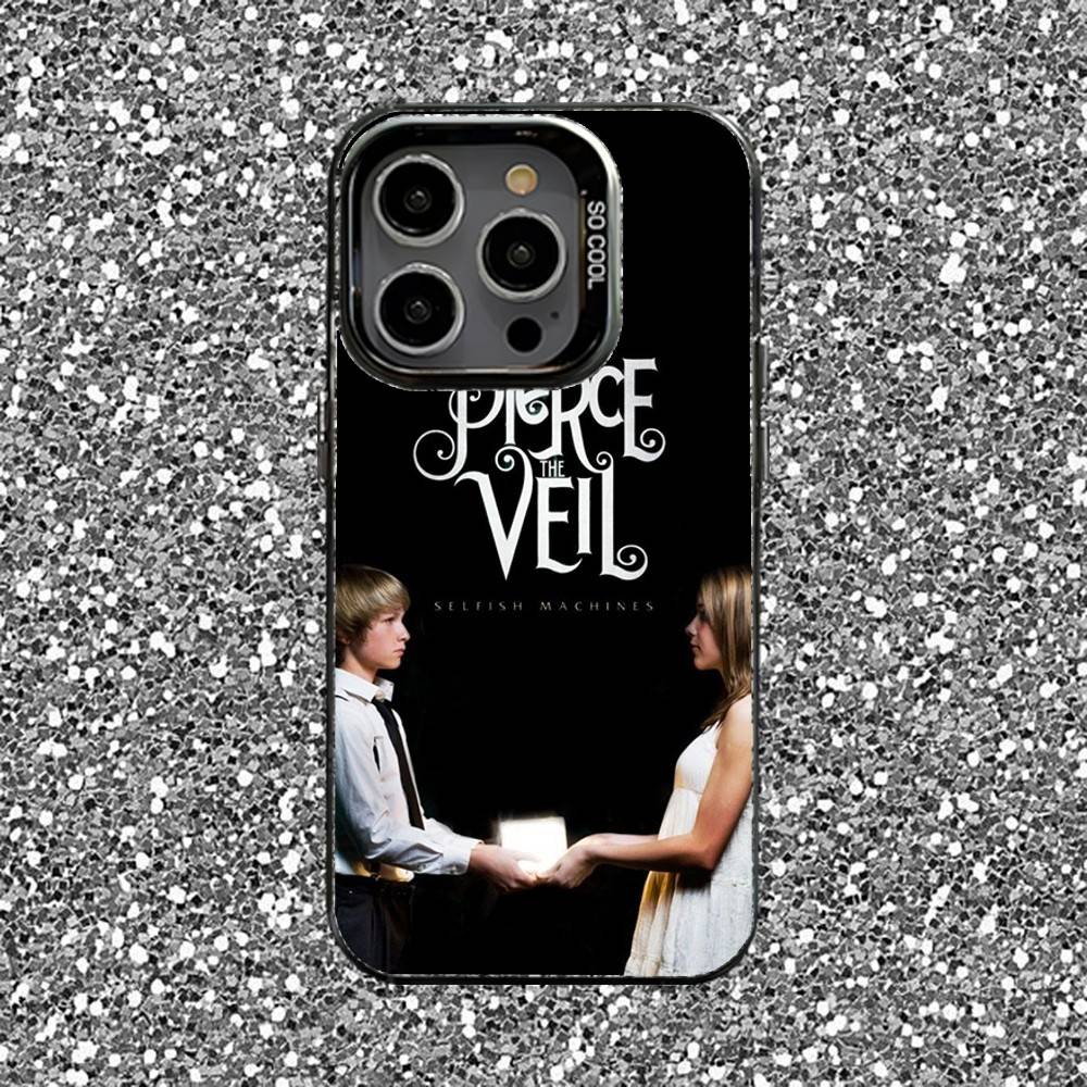 Чехол для телефона P-Pierce The V-Veil для iPhone 16,15,14,13,12,11,Pro,XS,Max,Plus,Mini,SE Черный Конфетный Матовый Ударопрочный Чехол