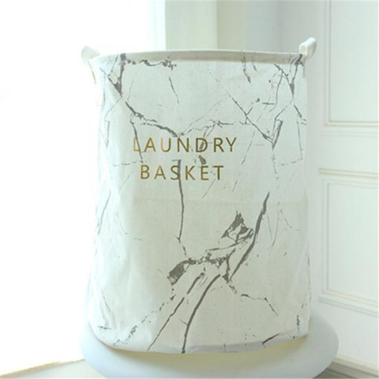 Складная корзина для белья с скандинавским мраморным принтом, сумка для хранения грязной одежды, бочка