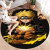 Naruto Power Up Round Area Rug Carpet Rug For Living Room Bedroom Sofa Playroom Decor Nonslip Floor Mat
