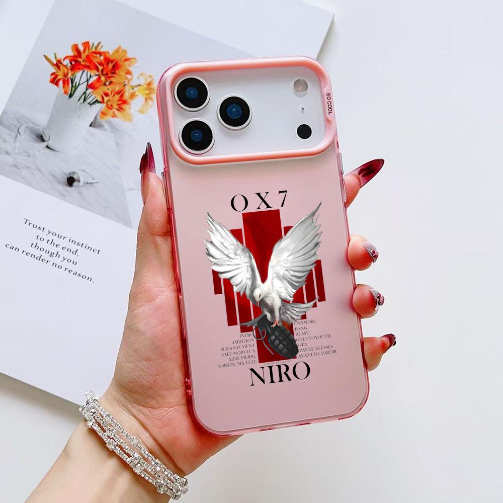 Rapper N-NIRO OX7 Phone Case For iPhone 17 16 15 14 13 12 11 Pro Max Air Matte Laser Aurora Shockproof Funda