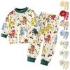 Детская одежда для дома и пижамы для мальчиков и девочек, комплекты с длинными рукавами и брюками
