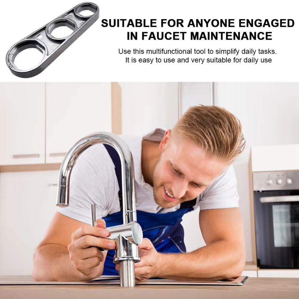 Портативный ключ-аэратор для смесителя 2 в 1, регулирующий поток воды, универсальные инструменты для обслуживания смесителей, разборный гаечный ключ