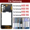 Для Samsung A22 A32 4G 5G A225F A226B A325F A326B Средняя рамка Держатель Корпус Замена Ремонтные запчасти