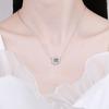 S925 Серебро 18 К Позолота D Цвет 1 CT Муассанит Ожерелье Лаборатория Алмаз Камелия Подвеска Ожерелье Женская Мода GRA Ювелирные Изделия