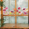 Красивые Разноцветные Цветы Наклейки на Стену Декор для Стекла Окна Фреска Комната Окно Украшение для Дома Самоклеящиеся Наклейки