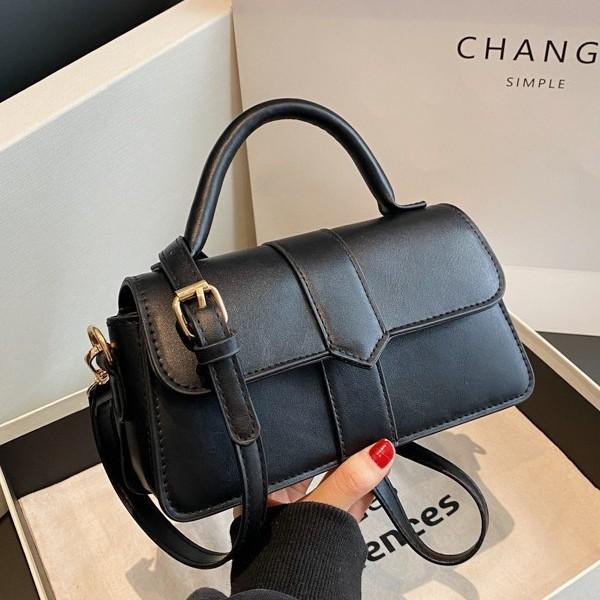 Ретро Однотонная Сумка 2026 Новая Мода Маленькая Квадратная Сумка на Плечо Crossbody Винтажная Сумка на Магнитной Застежке CLE