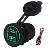 Dual USB Port Power Charger Socket Outlet with 60cm 23.6in Cable for 12V 24V Car Boat ATVGreen