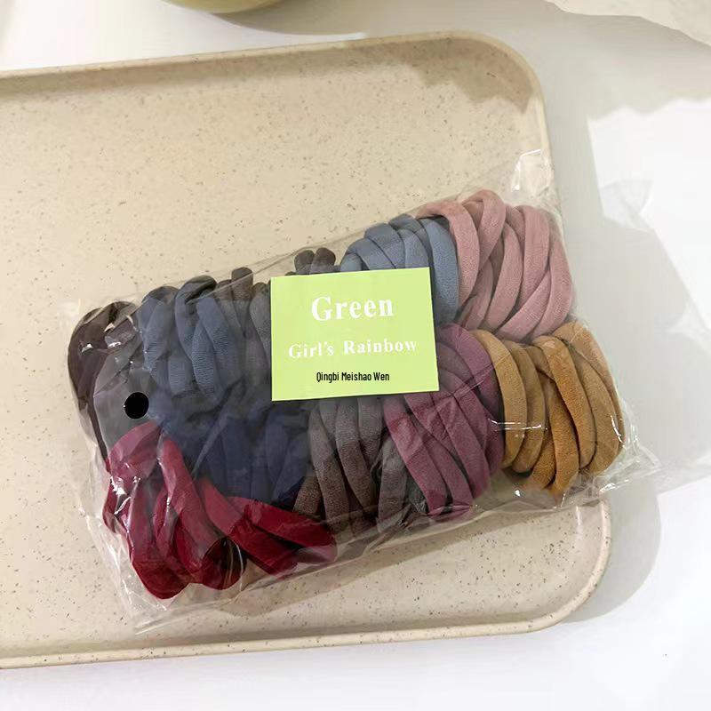 Набор из 50 градиентных резинок для волос в наличии - Высокоэластичные бесшовные разноцветные резинки для девочек
