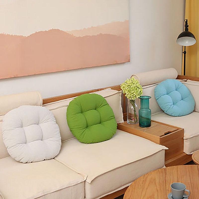 Round Chair Cushion For Dining Room Solid Color Sofa Comfortable Seat Cushion Japan Tatami Prayer Buttock Mat Home Decor
