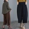 Новые однотонные брюки Maillard's для женщин, осенне-зимние вельветовые брюки широкого кроя с высокой талией, повседневные студенческие брюки свободного кроя и ленивые повседневные брюки