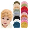 Cute Turban Hat Bowknot Headwrap Baby Newborn Beanie Cap Soft Bonnet Cap Nursery Hospital Turban Hat for Baby 0-2 Year