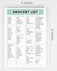 Inkdotpot Магнитный блокнот для списка покупок, пустой список покупок, портативный размер 6 x 9 дюймов - 54 страницы, еженедельные покупки продуктов