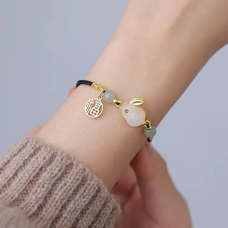 Dopamine Fashionable Summer Rainbow Beaded Flower Bracelet For Women Trendy Gift Jewelry