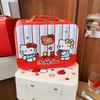 Cartoon Hellokitty Cosmetic Case With Mirror Cute Large Capacity Makeup Box Portable Packing Handbag For Girls Gift